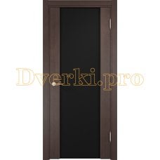 Дверь Сан-Ремо 01 венге, остекленная, черный триплекс