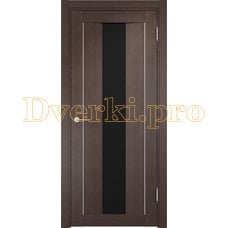 Дверь Сицилия 02 венге, остекленная, черный триплекс