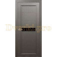 Дверь Т-1 серый камень, остекленная