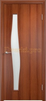813, Дверь Тип С-10 итальянский орех, остекленная, 12964, 1 870.00 р., 813-01, , В финиш-пленке