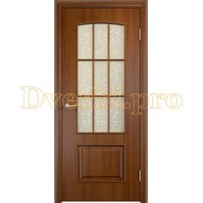 Дверь Тип С-26 лесной орех, остекленная Дельта