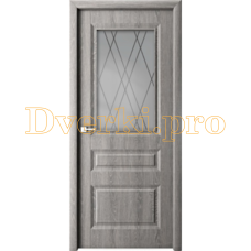 Дверь Каскад дуб филадельфия грей, остекленная