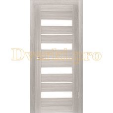 Дверь X-5 лиственница белая, остекленная