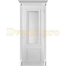 Дверь Эмма 1 белая эмаль, остекленная
